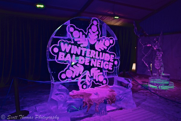 Ice sculpture at Winterlude in Ottawa, Ontario, Canada.